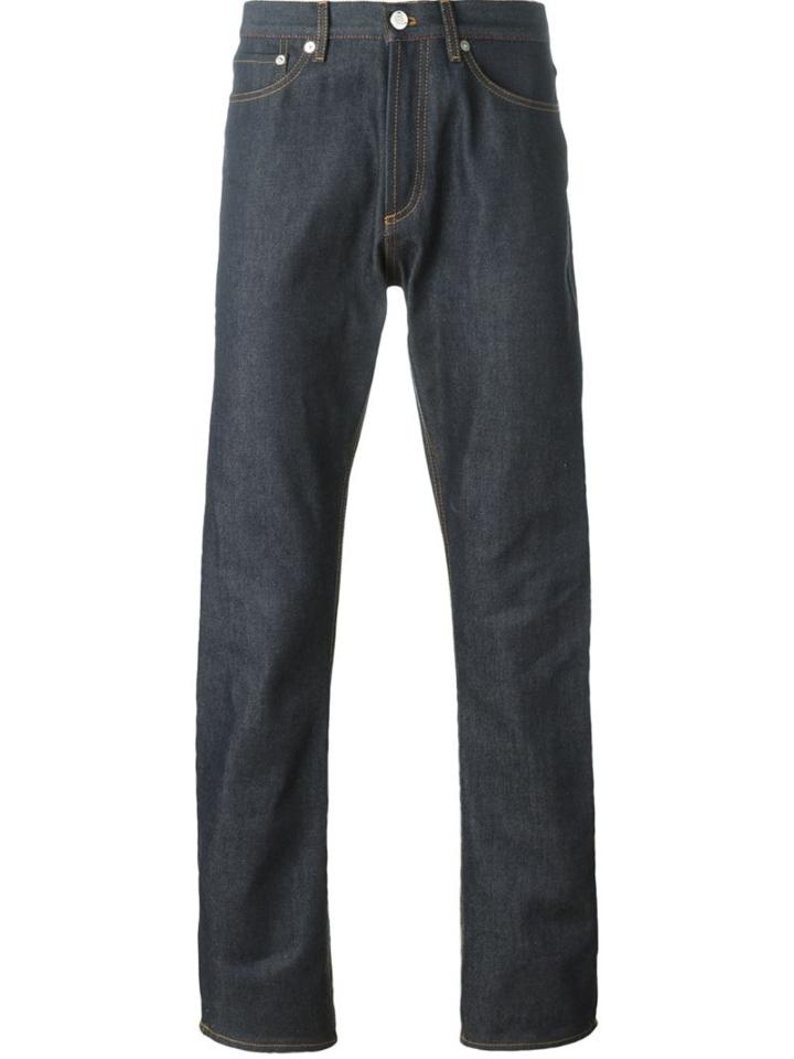 Loewe Straight Leg Jeans, Men's, Size: 34, Blue, Cotton
