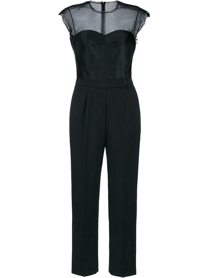 Lanvin Sweetheart Silk-blend Jumpsuit - Black