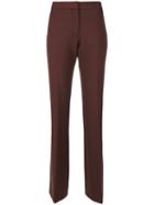 Victoria Victoria Beckham - Flared Trousers - Women - Cotton/nylon/polyester/wool - 8, Brown, Cotton/nylon/polyester/wool
