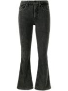 Dondup Corduroy Cropped Flared Trousers - Brown