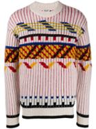 Kenzo Peruvian Fair Isle Knitted Sweater - Neutrals