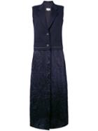 Maison Margiela - Shawl Lapel Dress - Women - Viscose/wool - 40, Blue, Viscose/wool