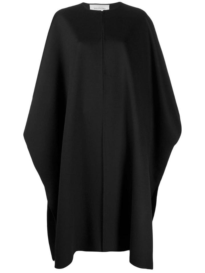 Valentino Midi Oversized Cape - Black