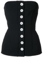Christopher Esber - Button Down Bodice - Women - Polyester/spandex/elastane - 12, Women's, Black, Polyester/spandex/elastane
