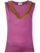 D'enia - Knitted Tank Top - Women - Nylon/polyester/acetate - S, Pink/purple, Nylon/polyester/acetate