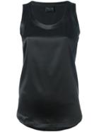 Brunello Cucinelli High Shine Tank Top, Women's, Size: Medium, Black, Silk/spandex/elastane