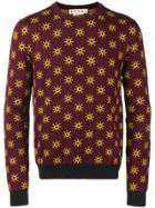 Marni Star Patterned Sweater - Pink & Purple