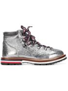 Moncler Ankle Lace-up Boots - Metallic