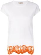 Emilio Pucci Embroidered Hem Top - White