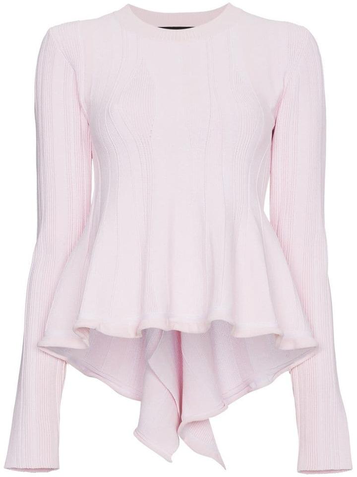 Proenza Schouler Long Sleeve Sculpted Knit Top - Pink