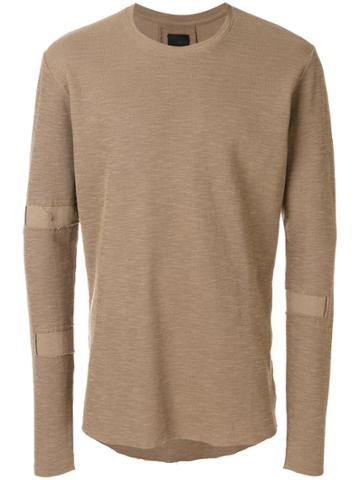 Thom Krom Patch Detail Sweatshirt - Brown