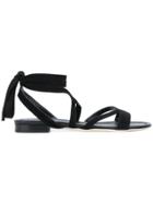 Anna F. Tie Around Sandals - Black
