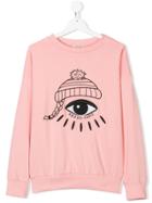 Kenzo Kids Eye Print Jersey Sweater - Pink & Purple
