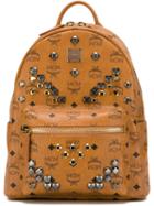Mcm Stark Backpack, Brown, Pvc/metal Other