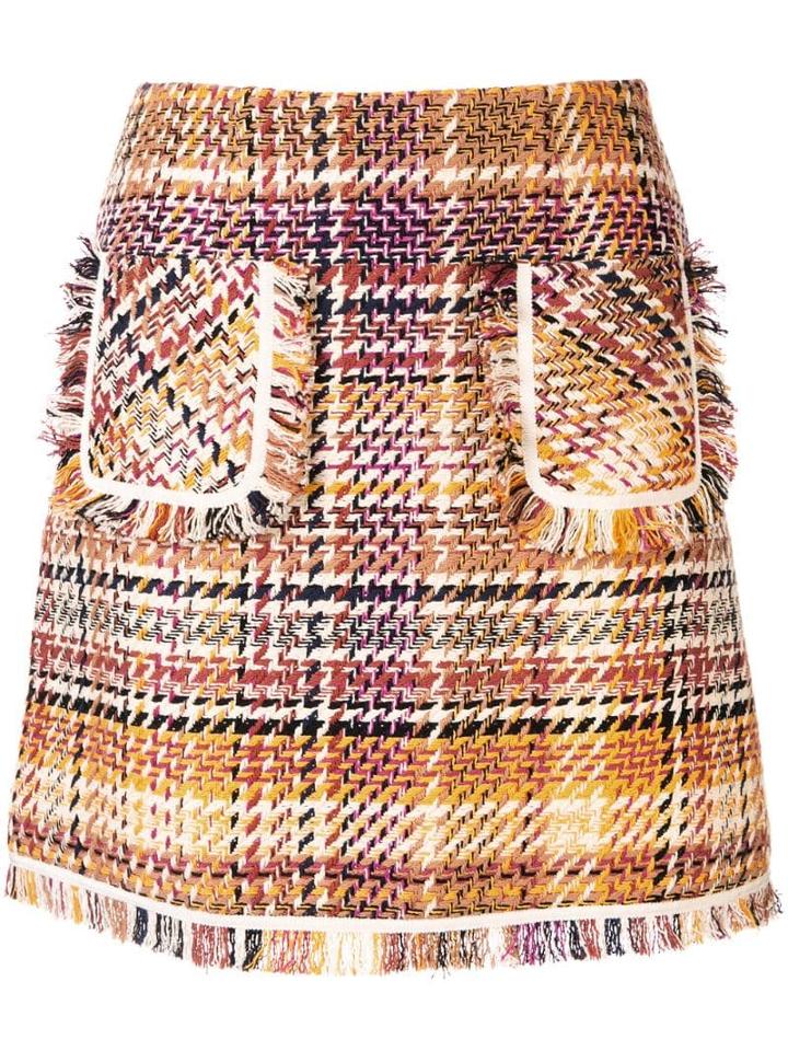 Paule Ka Prince Of Wales Check A-line Skirt - Multicolour