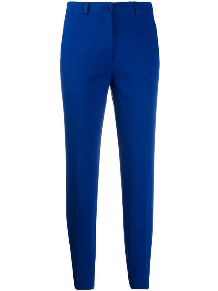 Etro Cropped Skinny Trousers - Blue