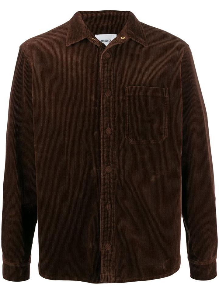 Nanushka Corduroy Overshirt Jacket - Brown