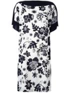 Antonio Marras Floral Print Shift Dress, Women's, Size: 40, White, Polyester