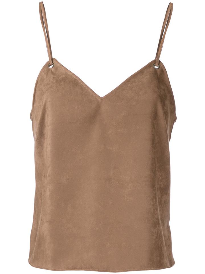 Cityshop V-neck Slip Top, Women's, Brown, Polyester