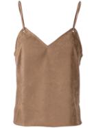 Cityshop V-neck Slip Top, Women's, Brown, Polyester