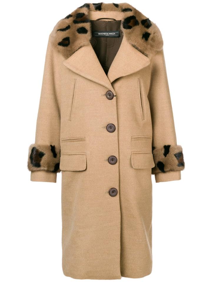 Simonetta Ravizza Classic Single-breasted Coat - Nude & Neutrals