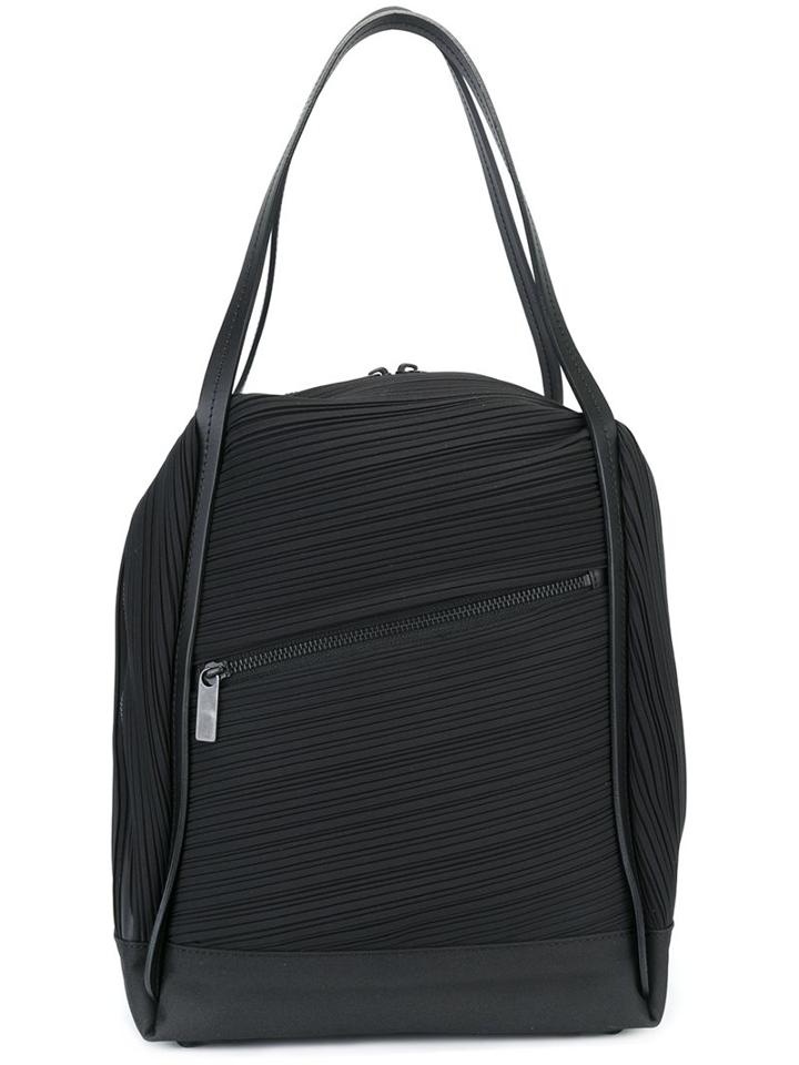 Pleats Please By Issey Miyake Double Handled Pleated Tote