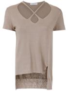 Mara Mac Top With An Open Front - Brown