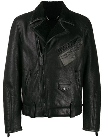 Philipp Plein Luxury Biker Jacket - Black