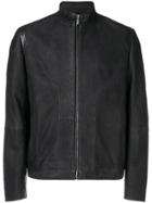 Boss Hugo Boss Leather Biker Jacket - Black