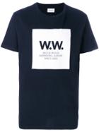 Wood Wood Square Print T-shirt - Blue