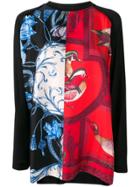 Salvatore Ferragamo Mixed Print Jersey - Black