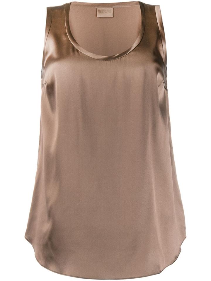 Brunello Cucinelli Satin Vest - Brown