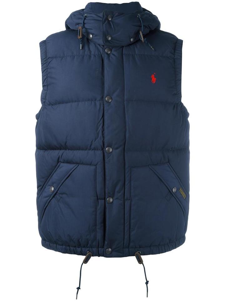 Polo Ralph Lauren Classic Padded Gilet, Men's, Size: Xl, Blue, Polyester/nylon/cotton/feather Down