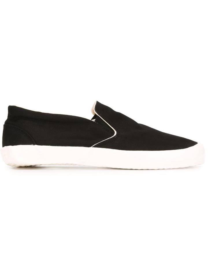 Ymc Slip On Sneakers, Men's, Size: 45, Black, Cotton/rubber