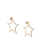 Kwit Jewelry Diamond Star Hoop Earrings - Metallic