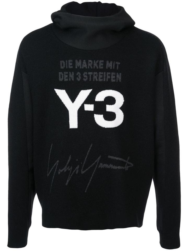 Y-3 Wide Collar Hoodie - Black