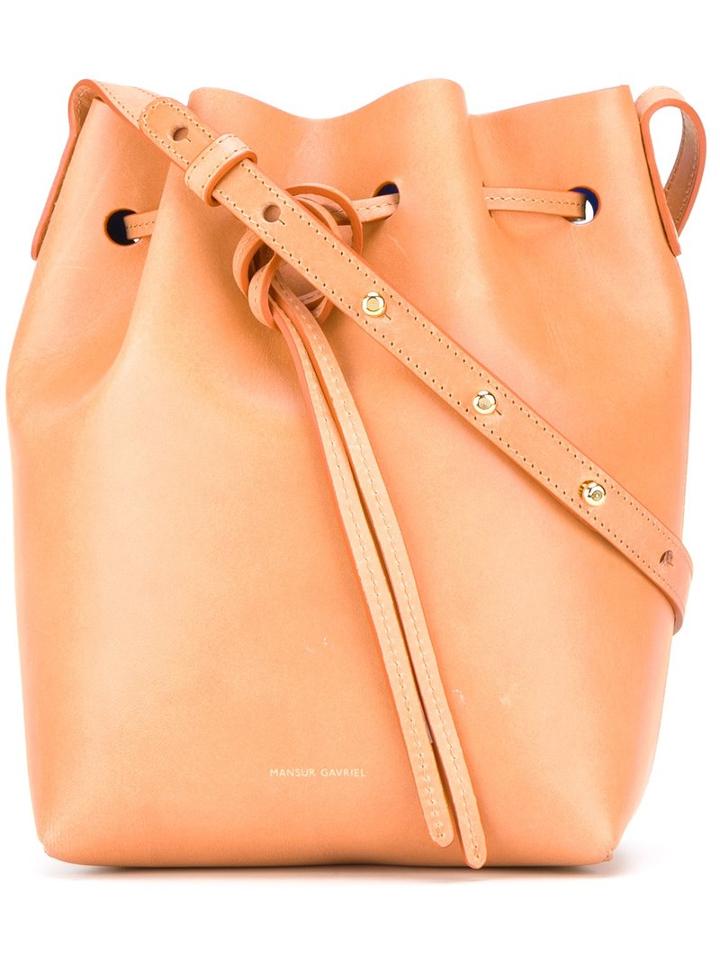 Mansur Gavriel Mini Bucket Bag, Women's, Nude/neutrals, Leather