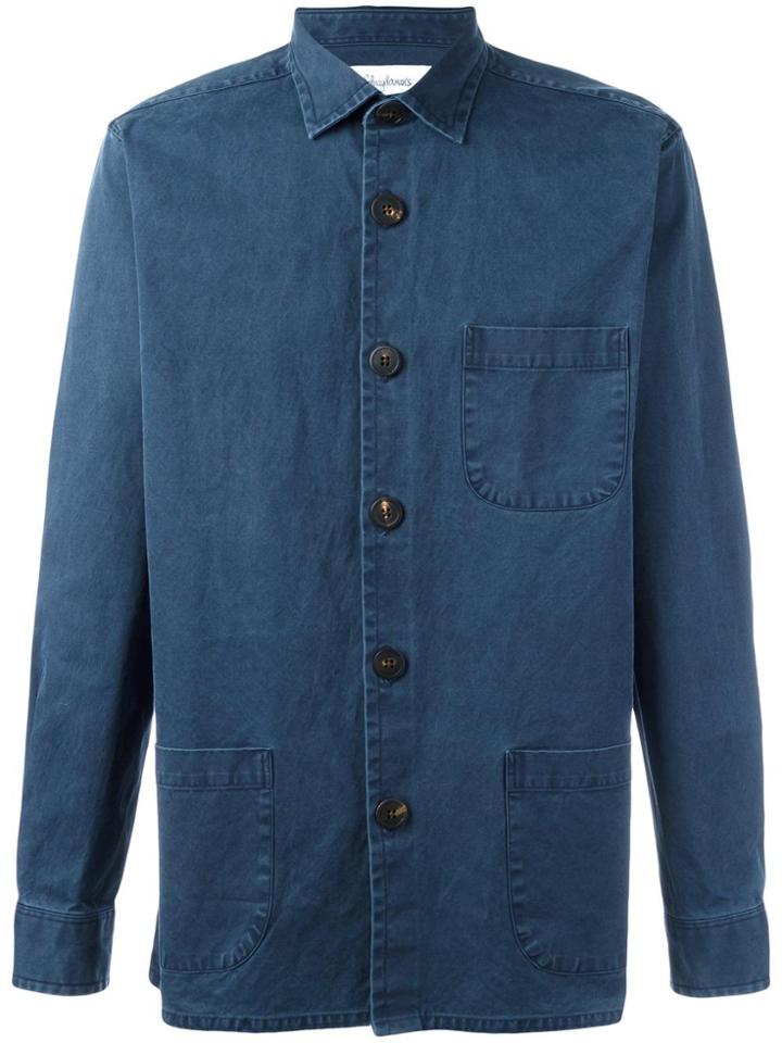 Schnaydermans 'overshirt Overdyed One' Shirt - Blue
