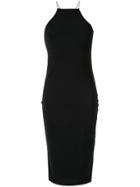 T By Alexander Wang Halterneck Midi Dress - Black