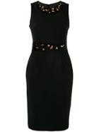 Paule Ka Sleeveless Embellished Midi Dress - Black