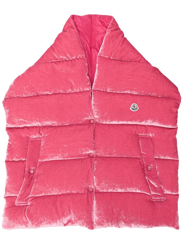 Moncler Padded Velvet Gilet Scarf - Pink & Purple