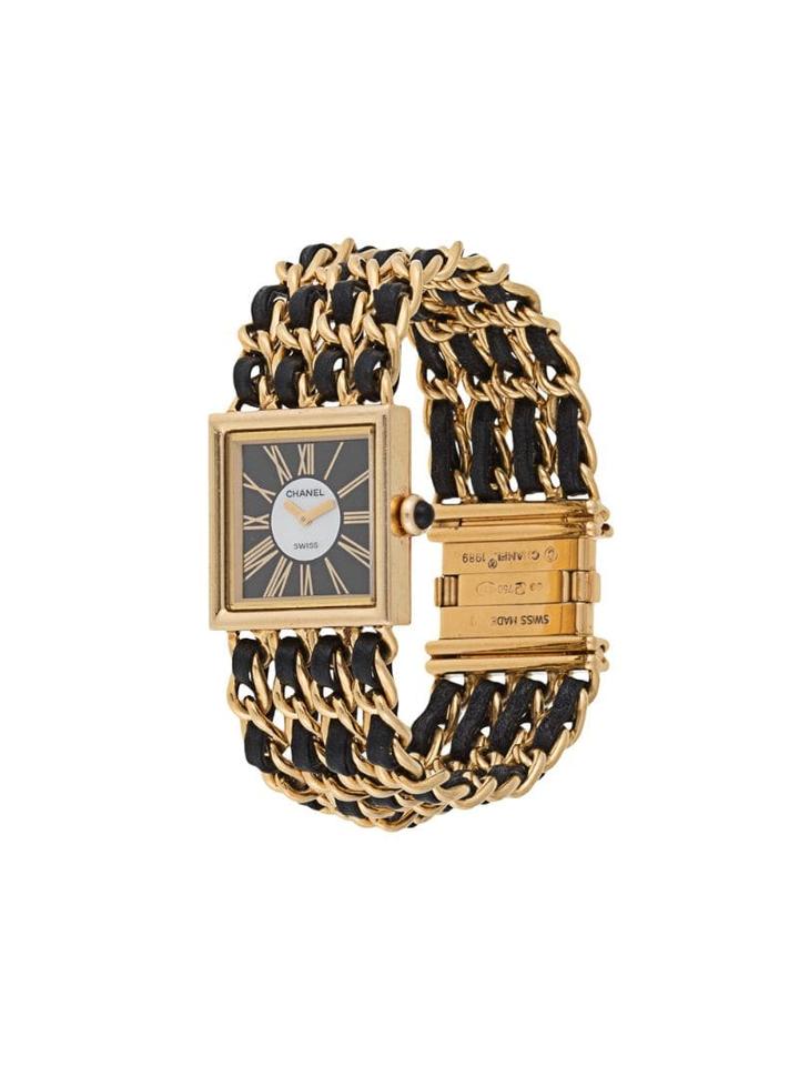Chanel Pre-owned Cc Logos Mademoiselle Watch - Gold