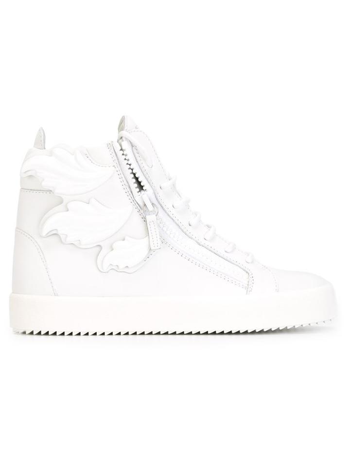 Giuseppe Zanotti Design Cruel Hi-top Sneakers, Women's, Size: 37, White, Leather/rubber