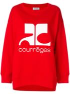 Courrèges Logo Print Sweatshirt - Red