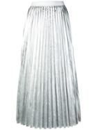 P.a.r.o.s.h. Pleated Flared Skirt - Silver