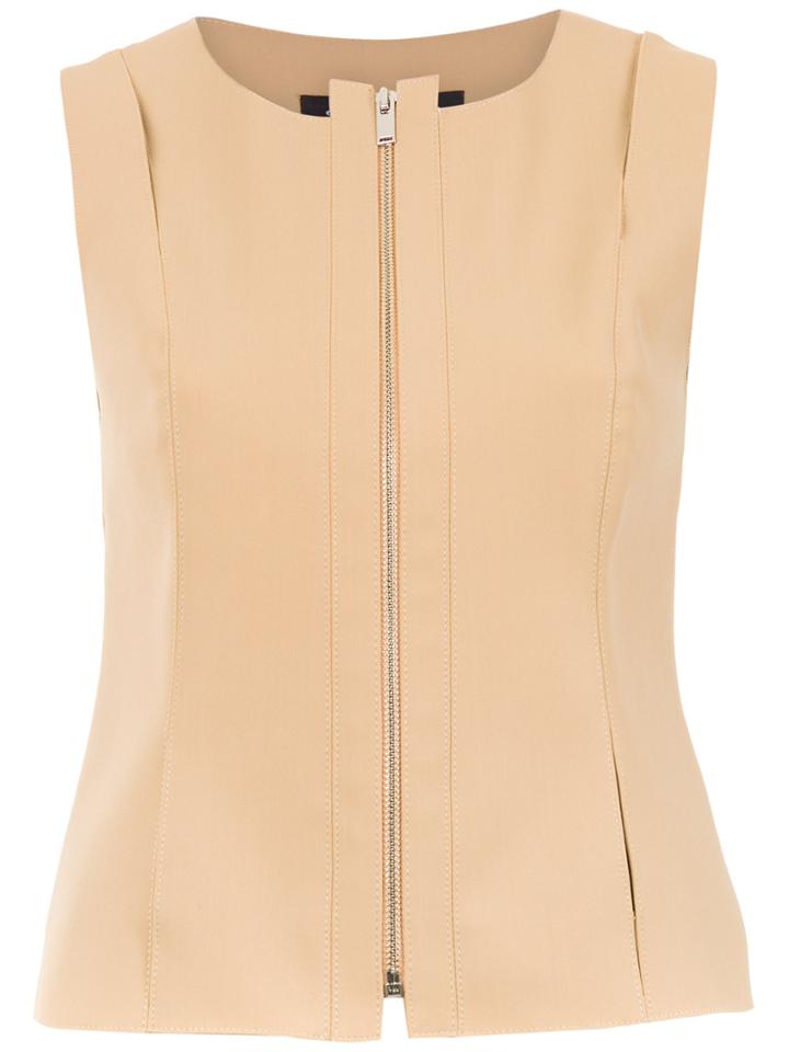 Gloria Coelho Zipped Waistcoat - Nude & Neutrals