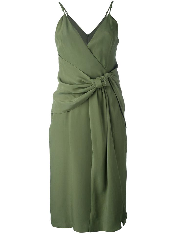 C/meo - Gathered Dress - Women - Polyester/viscose - L, Green, Polyester/viscose
