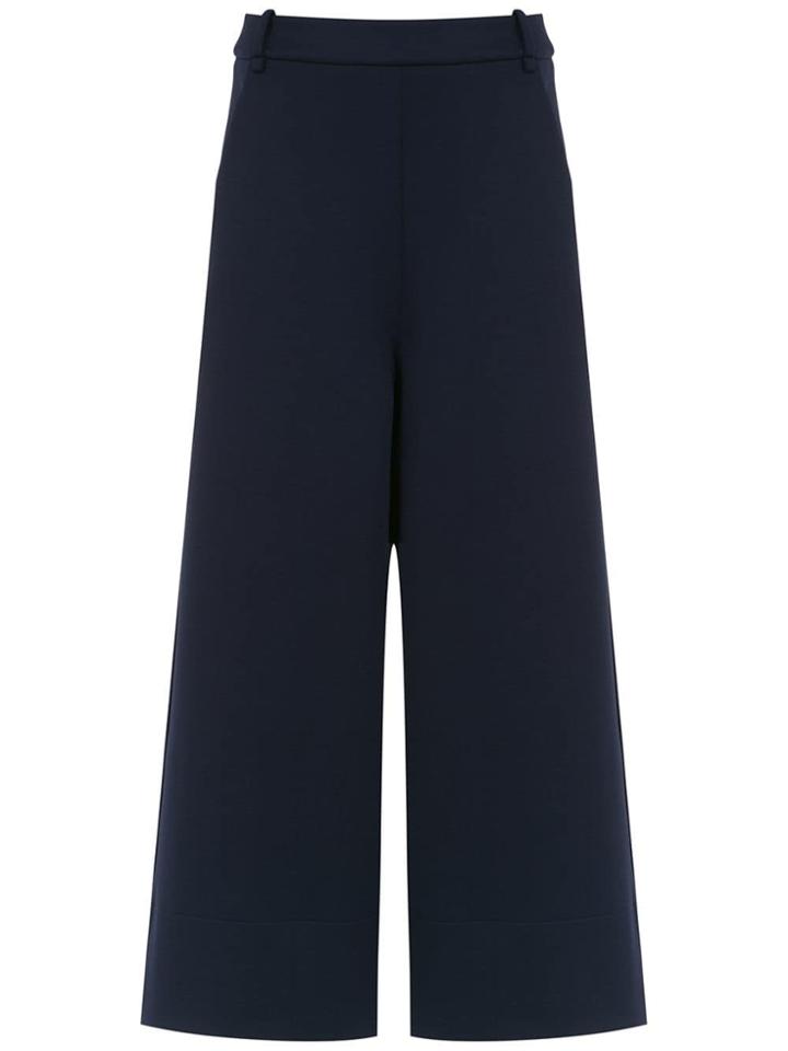 Gloria Coelho Cropped Wide-leg Pants - Blue