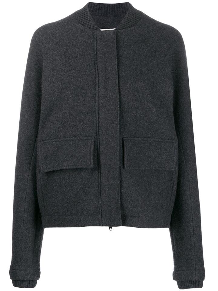Falke Ribbed Neck Bomber Jacket - Grey