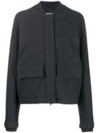 Falke Ribbed Neck Bomber Jacket - Grey